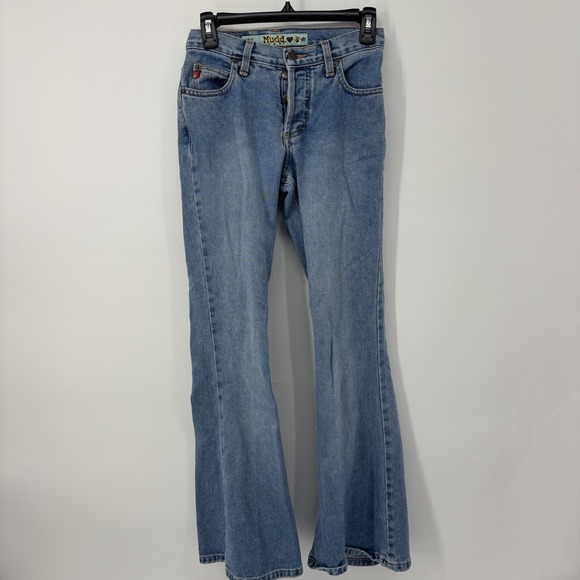 Mudd Denim - Vintage Mudd Flare Denim Jeans Low Rise Button Fly Y2K 90s Womens Size 26x30